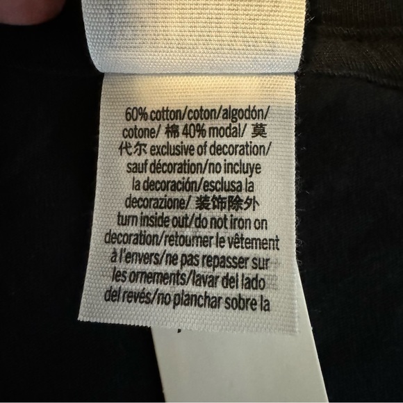 Victoria's Secret PINK Girlfriend Cropped Bling Tee Shirt Black Size Large - Picture 8 of 12